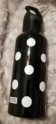 VICTORIA'S SECRET  PINK  - Black And White Polka Dot Water Bottle- BRAND NEW! • $15.95