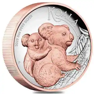 2023 Australia Koala 5 Oz Silver High Relief Gilded Proof Coin • $307.02