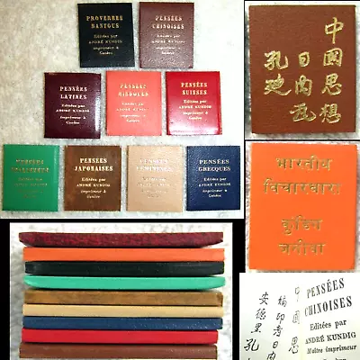 1950-60 Mini Book Lot 9 Bk Thought Chinese Hindu Women Japan Andre Kundig French • $5.50