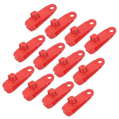 $17.28 • Buy 12 Pcs Tent Clips, Tarp Clamps Lock Grip Awning Camp Canopy, Red