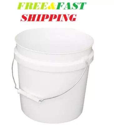 Leaktite 2 Gallon Plastic Paint Bucket With Handle White Free Shipping • $6.95