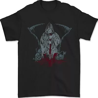 Grungy Grim Reaper Satanic Skulls Heavy Metal Unisex Fashion T-Shirt • $9.99