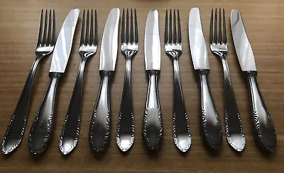 Set Of 10 Pieces - ROSTFREI AROTAN Vintage 5 Pairs Of Knives & Forks Cutlery Lot • $22