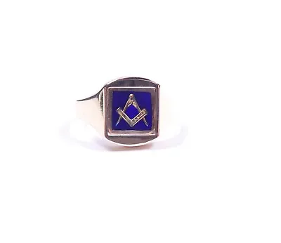 Gents  Ring Masonic Swivel 9 Carat Gold Size O1/2 Yellow Gold  • £378.03