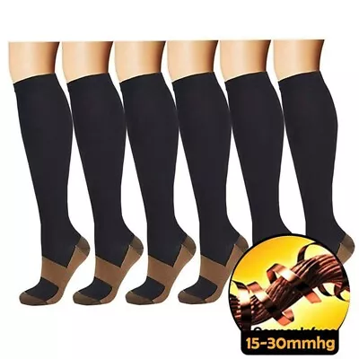 Mens Compression Socks Winter Warm Athletic Sport Thick Boot Socks For Hiking US • $17.98