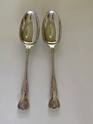 2 Mappin & Webb Kings Pattern Antique Serving Spoons 8 3/4”  Mappin Plate Heavy • $21