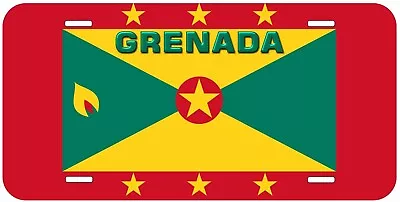 Grenada Flag With Country Name Novelty Car Tag License Plate • £16.96