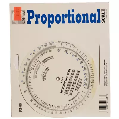 NEW On Card Vintage Proportional Scale PS-69 C-Thru Ruler Company Made In USA • $7.50