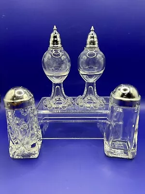 Lot Of 4 Vintage Glass Salt And Pepper Shakers Imperial? • $3.99