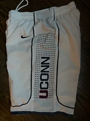Nike Authentic UCONN Huskies Basketball Shorts Mens Large Sewn Elite • $65