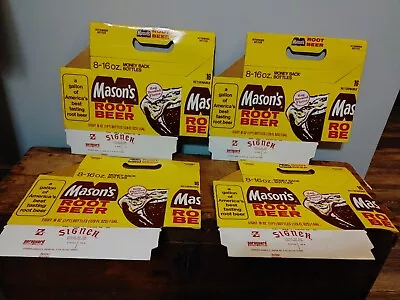 Lot Of 4 Vintage Cardboard Mason's Root Beer 8 Pack Bottle Carriers • $12.99