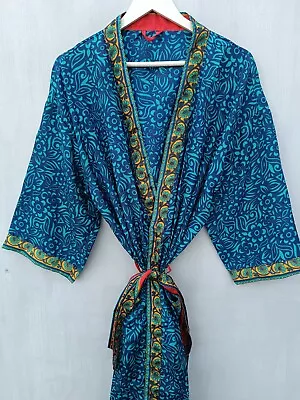 Maternity Silk Sari Kimono Christmas Day Gift For Her Woman's Clothing B-1827 • $50.99