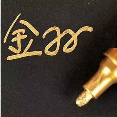 Gold Metallic Oil Based Paint Marker Pen Leaf Leafing Autograph Uni Paint PX-20 • $24.58