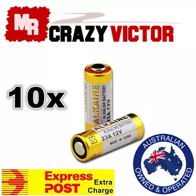 10x 23A 21/23 A23 23A 23GA 23AE 12V Alkaline Battery For Garage Car Remote Alarm • $8.95