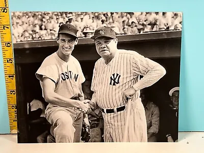 Ted Williams Talks With Babe Ruth Boston Red Sox Baseball Type 2 Photo #C • $45