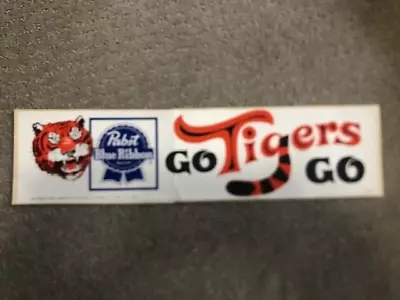 1960's Pabst Blue Ribbon Detroit Tigers Bumper Sticker 1970's PBR • $9.95