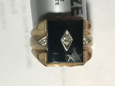 Vintage 10k Yellow Gold Men’s Masonic Ring • $99