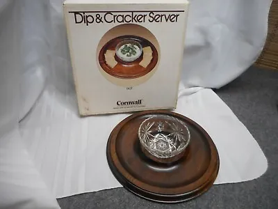 Vintage Cornwall Wood Dip Cracker Cheese Chip Server Tray #1307 NIB 12   • $13.59