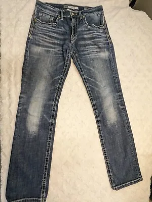 Buckle Jeans Men 32x31 BKE Jake Medium Wash Stretch Mid Rise Straight Faded Blue • $27.64