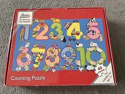 Marks And Spencer Celebrating 125yrs Counting Puzzle 40 Pieces Age 3+ • £0.99