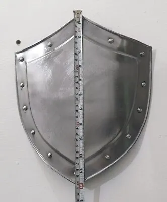 Mini Shield Armor Knight Metal Steel Handcrafted 12 Heater Shield • $41.36