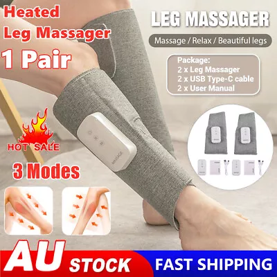 2PC Rechargeable Calf Leg Electric Massager Heated Air Compression Muscles Relax • $72.95
