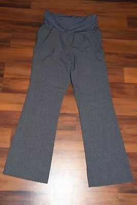 Women's Maternity Work Dress Pants Slacks Gray Pinstripe Size See Measurements • $0.99