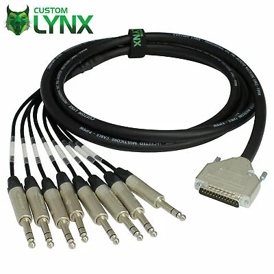 Neutrik 25 Pin D Sub To 8 X TRS Stereo Jack Loom. DB25 Cable Snake. All Lengths • £93.18