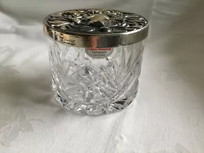 £22.50 • Buy Stylish Royal Brierley Dressing Table/Vanity Jar With Ornate Silver Plated Lid