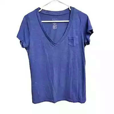 Mossimo Supply Co. Blue Short Sleeve V-Neck Front Pocket Tee Size Medium • $12