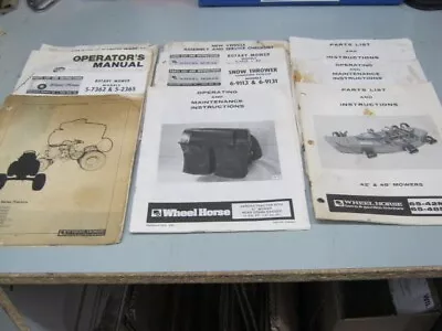 Vintage Wheel Horse Owners Manuals & Misc. Attachment Manuals [Lot24] • $20