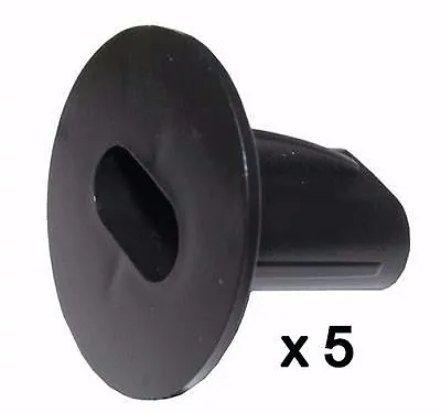 £6.39 • Buy 5 X Plastic Hole Tidy Wall Grommet Sky Twin Double Coax Aerial Cable Entry BLACK