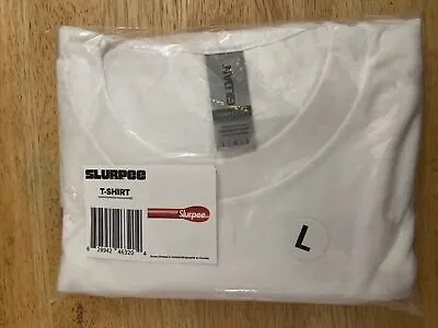 7-11 Slurpee T-Shirt New In Package Sluree Straw Logo Size Large • $10.89