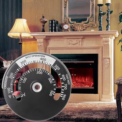 Quick Magnetic Wood Stove Pipe Fire Heat Temperature Gauge Thermometer Tester • $8.95