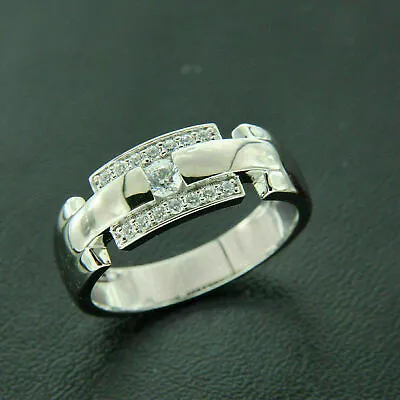 2ct  Tension Set Wedding Men Ring 1.5Ct Round Cut Lab-Grown Diamond 925 Silver  • $281
