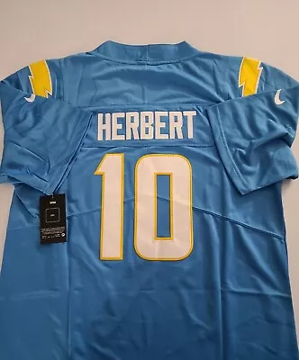 NWT Stitched Men Chargers Jersey #10 Justin Herbert  Size SMLXL2XL3XL *NEW* • $42.99