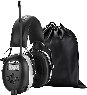 ZOHAN 042 Ear Defenders With Radio AM/FM Digital Safety Ear Protector Muffs • £62.16
