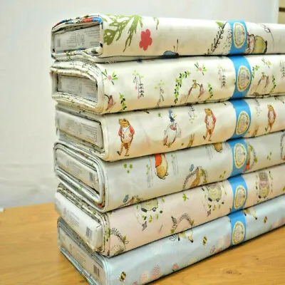 100% Cotton Print Fabric Beatrix Potter Peter Rabbit 5 Designs & Quilt Panel • £13.99