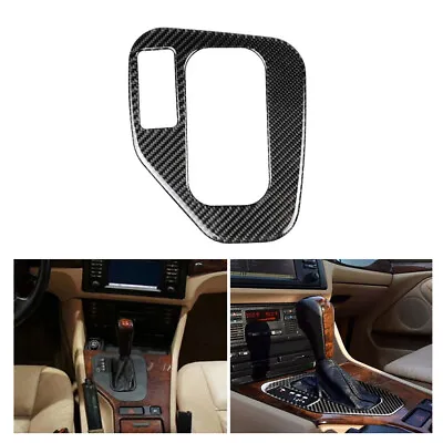 Real Carbon Fiber Gear Shift Knob Panel Cover Trim LHD For BMW 5 Serie E39 98-05 • $17.41