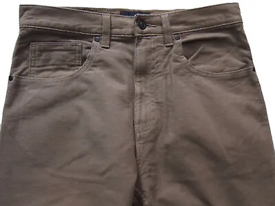 M&S Mens Marks And Spencer Brown Moleskin Regular Trousers Size 42 Leg 32 • $32.83