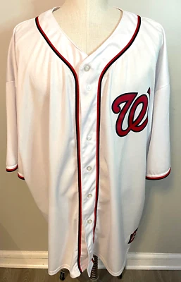 $33 • Buy Majestic Washington Nationals MLB Sewn Home Jersey Adult Sz 6XL