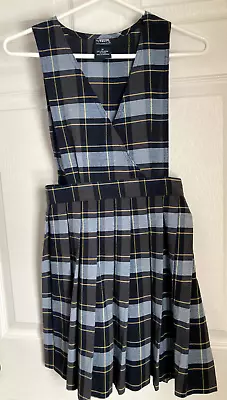 Plaid French Toast School Uniform Jumper Gold Navy Girls Size 10 Free Shipping • $14.25