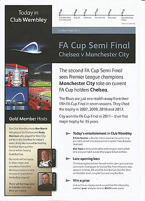 £1.50 • Buy 2012/13 FA Cup Semi-final Chelsea V Manchester City
