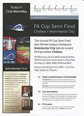 2012/13 FA Cup Semi-final Chelsea V Manchester City • £1.50