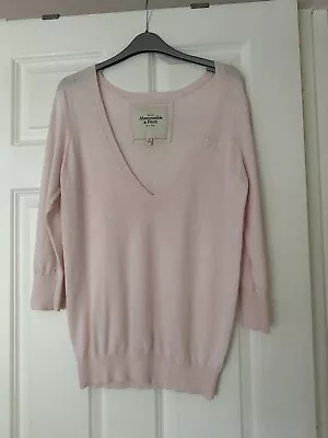 Pink Abercrombie & Fitch Jumper In Medium Worn Once • £9.50