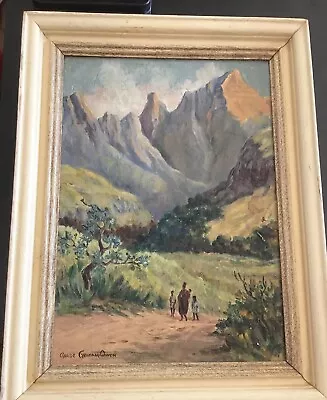 Cathedral Peak  South Africa - Painting On Board By Grace Graham Owen • $20