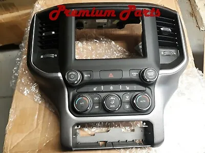 Ram New Body 8.4   Radio Trim Bezel  Auto AC Control 3 Option Buttons Gray • $265