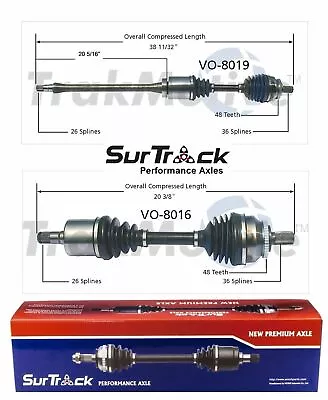 🔥SurTrack Pair Set Of 2 Front CV Axle Shafts For Volvo S60 V70 FWD🔥 • $137.95