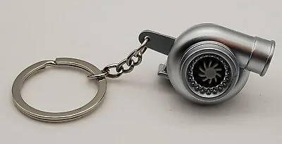 Turbo Keychain Turbocharger Spinning Turbine Key Chain Ring Car Keyring • $8.99