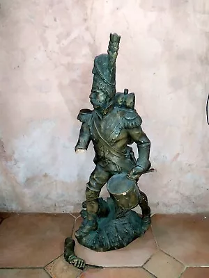 Lucas MADRASSI Soldier Grognard Patinated Terracotta Rugged Statue H:70cm XIX • $534.43